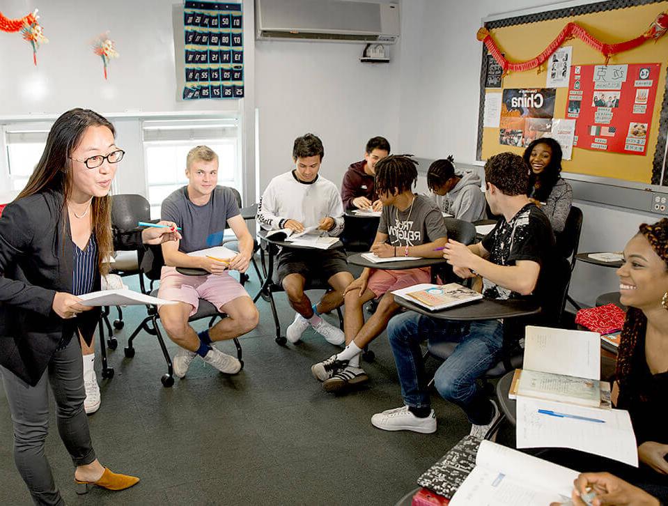 World languages class with Shihan Liu